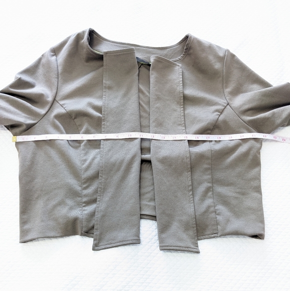 ADDITION ELLE Bollaro Shrug Cropped Draped Collar Open Jacket Cardigan - Picture 10 of 14